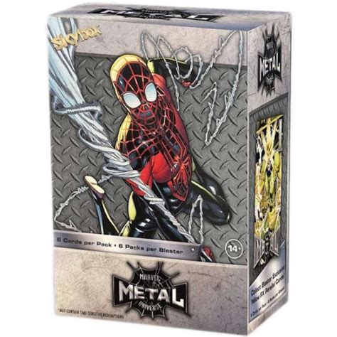 2022 marvel metal universe blaster box|2022 skybox metal universe spider man.